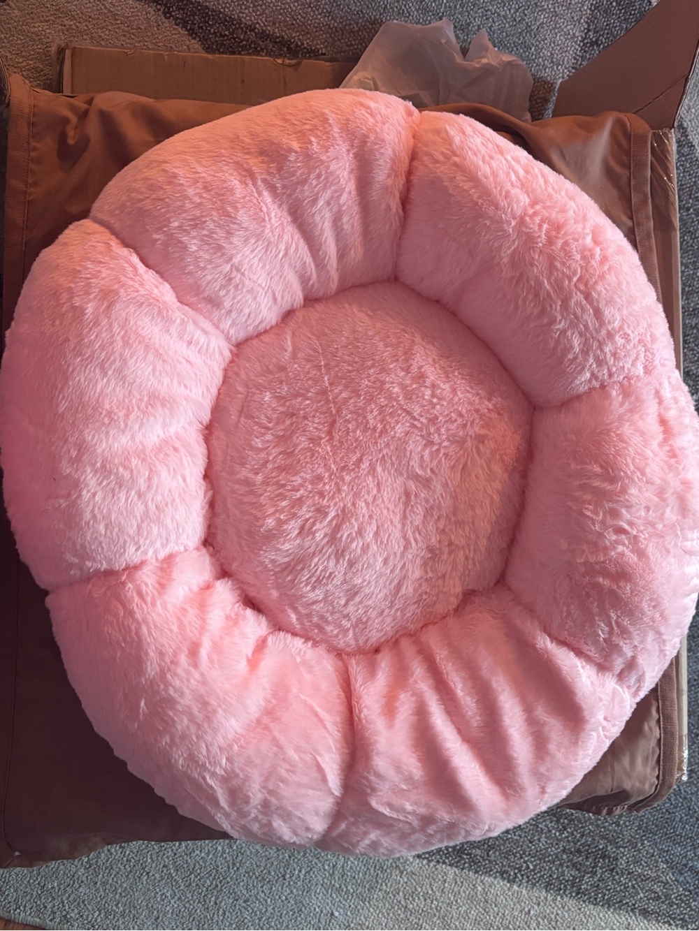 Flower Shaped Plush Pet Nest, All Season Warm Bed Mat for Cats and Dogs